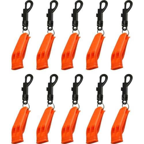 1/5/10pcs Portable Whistle Outdoor Camping Survival Clip Clamp Whistle Plastic Survival Emergency Whistle for Hunting