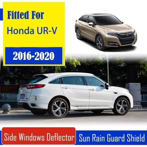 1 Set Chrome Side Vent Sun Shade Window Visors Rain Guard Deflectors For Honda UR-V 2016-2020