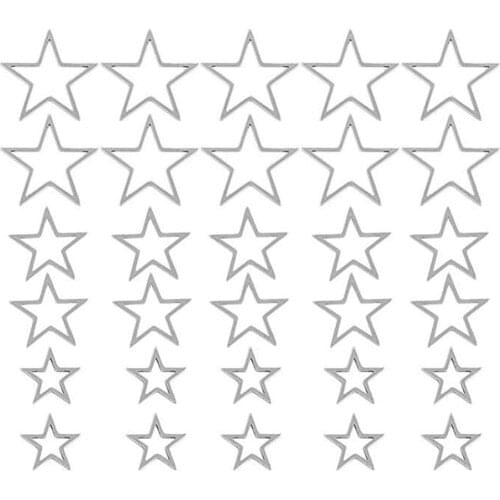10pcs/lot Stainless Steel Waterdrop Earring Findings Components Star Moon Heart Triangle Charms Connectors For Earrings Making