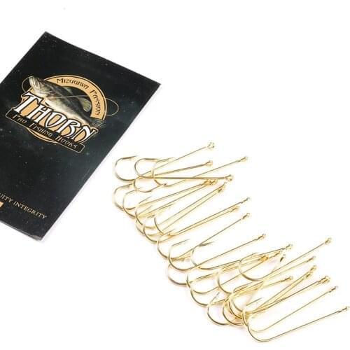 500pcs Long Shank Aberdeen Fishing Hooks Fresh Water Living Baits Hook Fish Jig Hooks PanFish Crappie Fishing Tackle Hook Gold
