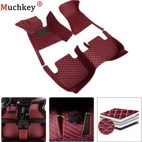 Car Floor Mats For BMW 5 Series F10 F11 F07 2010 2011 2012 2013 Custom Luxury Leather Car Mats Rugs Auto Accessories