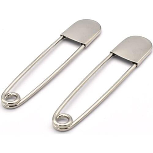 2pcs Large Safety Pins Metal Needles Pins Tag Brooch Clips Sewing Tools Accessory For DIY Fastener Clothing Skirt Craft Supplies