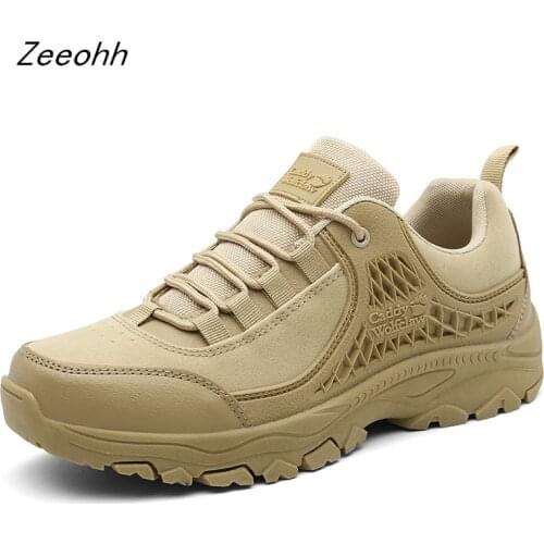 Military Tactical Boots For Men Outdoors Round Toe Sneakers Mens Casual Climbing Hiking Shoes Non-slip Wearable Mens Boots