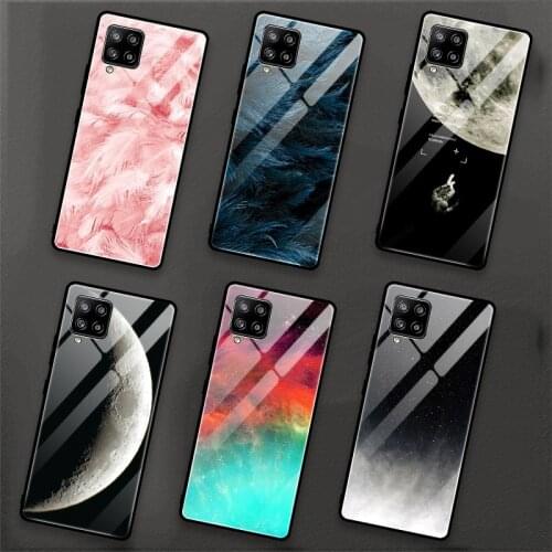 For Samsung Galaxy A32 Case Tempered Glass Silicone Frame Hard Back Cover For Samsung Galaxy A12 Case For SAM A42 A52 A72 Cover