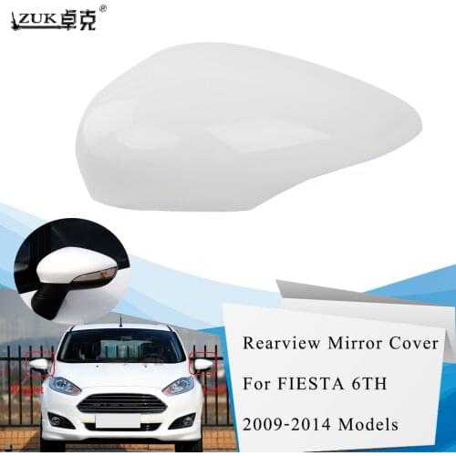 ZUK Left Right Brand New Outer Side Rearview Mirror Cover Housing Shell For Ford Fiesta 2009 2010 2011 2012 2013 2014