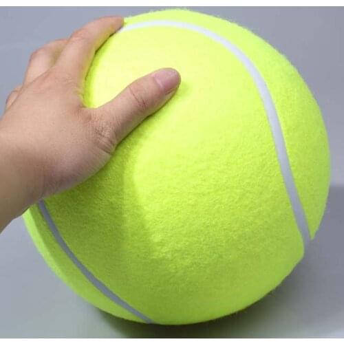 Pet bite toy 24CM Giant Tennis Ball For dogs Chew Toy Inflatable Tennis Ball Signature Mega Jumbo Pet Toy Ball Supplies D2.5
