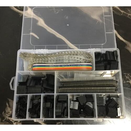 635PCS/SET IDC Cable Kit Pitch JST SM 1 2 3 4 5 6 Pin Housing Connector Dupont Male Female Crimp Pins Adaptor Assortment Set