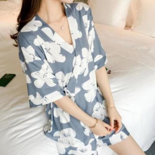 Short Lacerated Print Pajamas Set For Pregnancy Spring Autumn Confinement Clothes For Postpartum Breastfeeding Nursing 2021 New