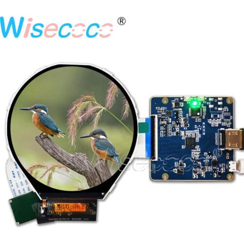Wisecoco 3.4" 800*800 IPS Circular Display Round LCD Screen 2S4P WLED Backlight with MIPI Driver Board for Instruments