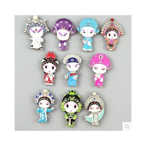 5 pieces/ lot)Quintessence of Peking Opera Q version fridge magnet