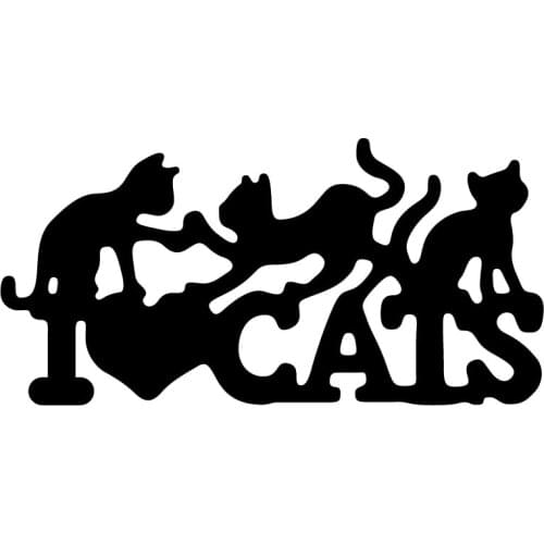 Heart cats Metal Cutting Dies Stencil for DIY Scrapbooking album Decorative Embossing Craft Dies Cut Paper Cards Tool