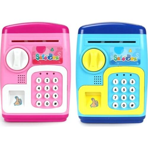 Cartoon Password Piggy Bank Smart Fingerprint Safe Storage Tank Kids Toy