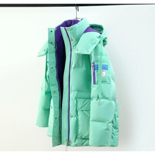 2021 New White Duck Down Parkas Women Winter Jackets Casual Loose Down Coats Woman Thicken Warm Down Jacket Parka Hooded Outwear