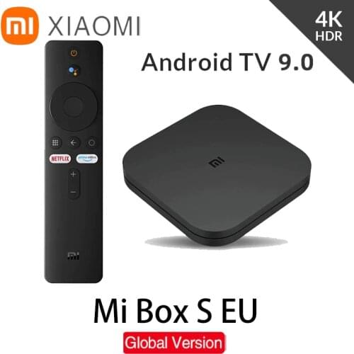 Global Version Xiaomi Mi TV Box S 4K Android 9.0 Ultra HD Streaming Media Player Google Cortex-A53 Quad Core 2GB+8GB Top TV Box