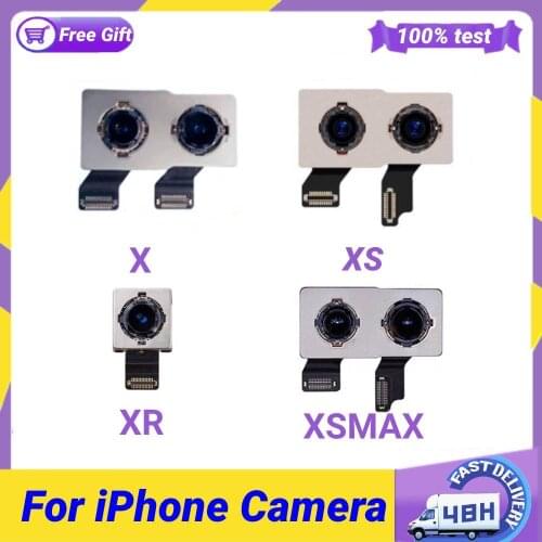 Original Back Camera For iphone X XR XS XS MAX Rear Lens Flex cable Replacement sFor iphoneX XS XSMAX XR xs max Back Camera