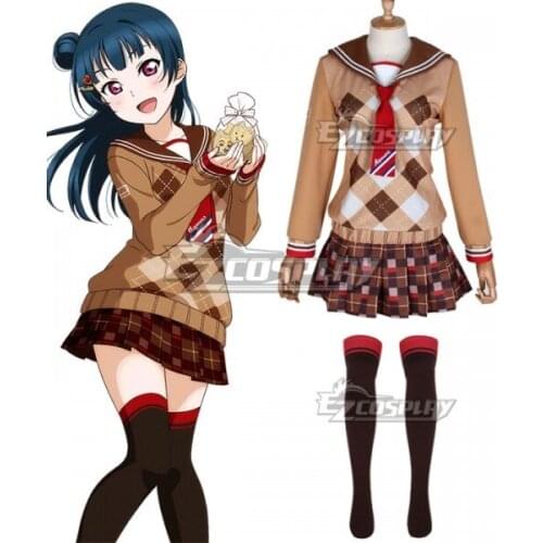 LoveLive! Sunshine!! 2018 Chocolate Valentines Day Yoshiko Tsushima Cosplay Costume E001