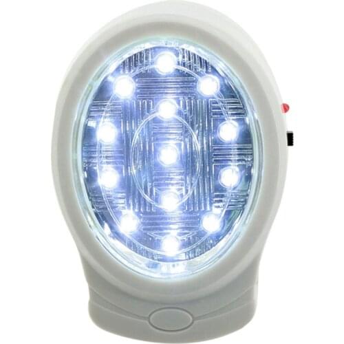 2W 13LED Rechargeable Home Emergency Light Automatic Power Failure Outage Lamp Bulb Night Light 110-240V US Plug
