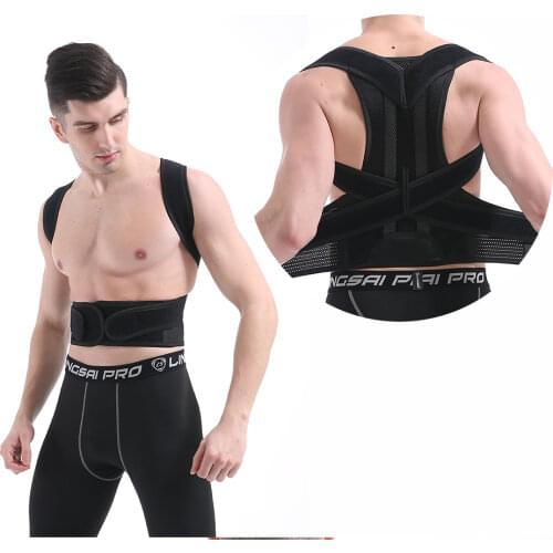 Adjustable Posture Corrector Back Shoulder Braces Support Humpback Belt with Armpit Pad for Men and Women with Package Bag