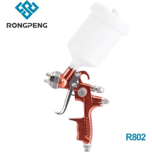 RONGPENG R802 Top Grade HVLP Air Spray Gun 1.3mm Nozzle Red Painting Gun Gravity Feed Airbrush Pneumatic Tool For Cars Auto