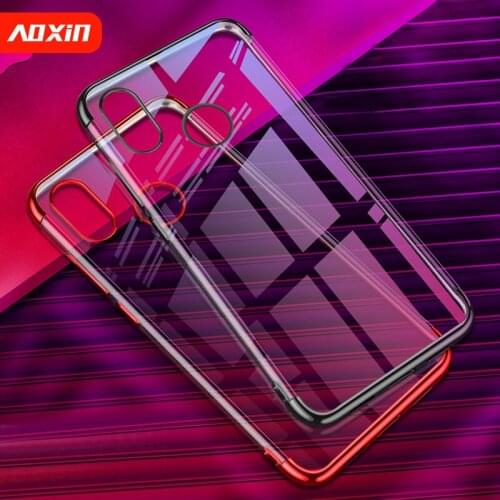 AOXIN Luxury Plating Phone Case For Xiaomi Mi 8 lite 9 SE CC9E Case Back Cover For Xiaomi 9 se 8 lite Soft TPU Silicone Cases 9e