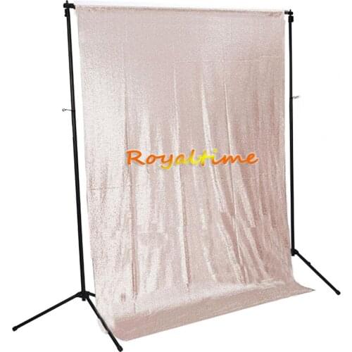 Royaltime 2x8.5ft Champagne Sequin Backdrops Party Wedding Photo Booth Background Decor Sequin Curtains Drape Sequin Panels