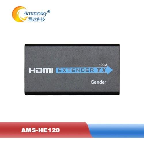 HE120D 120m Net Cable HDMI-Compatible Extender One In Many Out Transmitter Receiver No Loss RJ45 For LCD LED TV Transmission