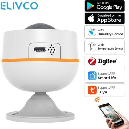Zigbee Tuya Smart Motion Sensor With Temperature Humidity Human Body Infrared Sensor Works With Zigbee 3.0 Gateway SmartLife APP