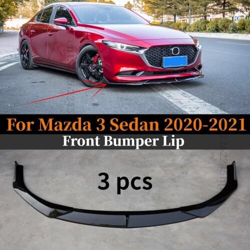 Front Bumper Splitter Lip Diffuser Spoiler Lip Guard Cover Trim For Mazda 3 Sedan Axela 2020 2021 Tuning Accessories Body Kit