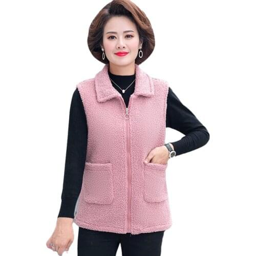 New Fleece Women Vests Autumn Winter Korean Plus Size Sleeveless Jackets Ladies Fashion Zipper Casual Waistcoat Female Plus 5XL