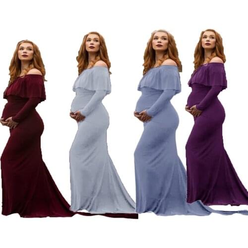 Sexy Lace Bodysuits Dresses For Photography Maternity Photography Props Long Dress With Bodysuit Pregnancy Photo Shoot Gown
