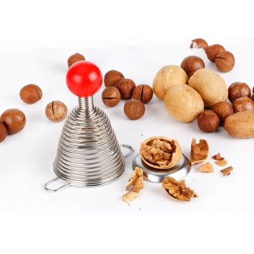 1PC Hot Stainless Nut Cracker Walnut Device Food Grade Stainess Creative Nut Opener Fruit & Vegetable Kitchen Tool OK 0506