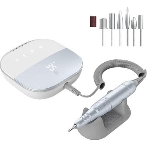 2021 new arrival 35W Nail Drill Manicure Machine 35000RPM High Speed Low Noise Mill Cutter Drill Bits Set