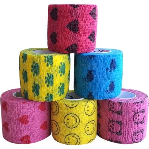 5M Pet Horse Dog Cat Animal Wound Non Woven Cohesive Bandage Self Adherent Wrap Tape Pet Finger Arm Bandage Tapes #5