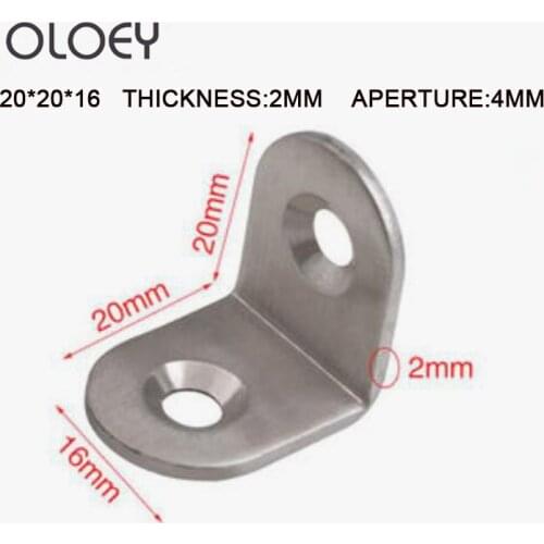 5pcs Right-Angle Corner Code L-Shaped Thick Stainless Steel Bracket Fixing Piece 90 Degree Wood Board Shelf Support Connector