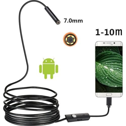 7mm Micro USB Mini Endoscope Camera 1m 2m 3.5m Soft Cable IP67 Waterproof Borescope Inspection Camera for Android Smartphone PC