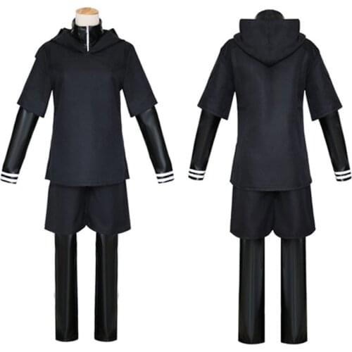 Anime Tokyo Ghoul Ken Kaneki Cosplay Full Fighting Uniform Women Men Halloween Mаска Goth Costume Mask Wig Set