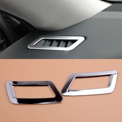 1Pair Car Plastic Chrome Style Front Air Vent Outlet Cover Frame Trim Fit For Nissan Qashqai J11 Rogue Sport