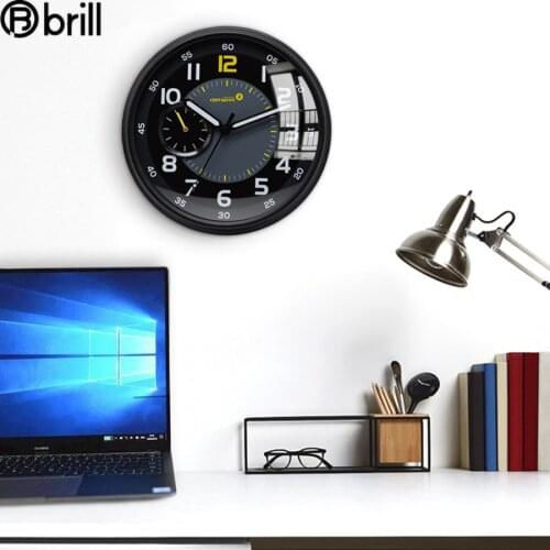 Car Creative Wall Clock Metal Dashboard Wall Watch Silent Bedroom Thechnological Clocks Digital Fashion Kids Room Home Decor