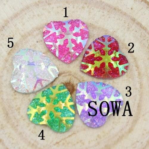 Free Shipping 72pcs/lot Size 12mm Multicolor AB Lovely Heart Shape Flatback Resin Beads For DIY Decoration