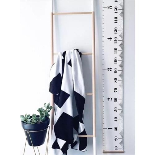 Wooden Children Height Ruler Wall Hanging Cartoon Pattern Height Measure Ruler For Kids Growth Chart Table Home Wall Sticker