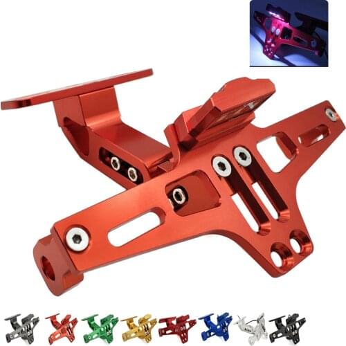 Motorcycle Rear License Plate Mount Holder LED Light Moto Bracket Frame For Kawasaki Z750 Z800 YAMAHA MT07 MT09 MT10 R1 R3