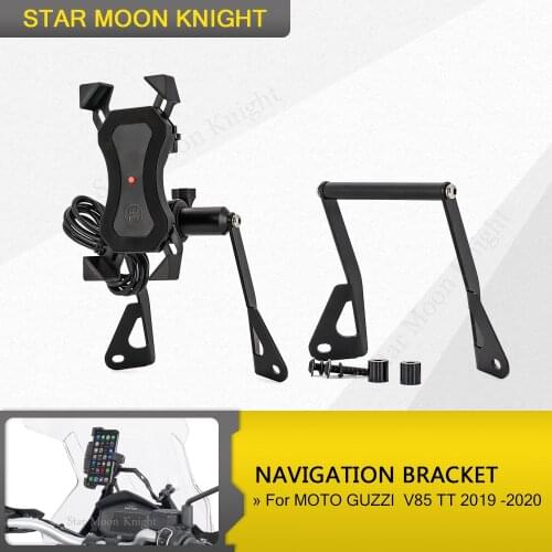 Motorcycle Stand Holder Phone Mobile Phone GPS Navigation Plate Bracket For MOTO GUZZI V85 TT 2019 - 2020