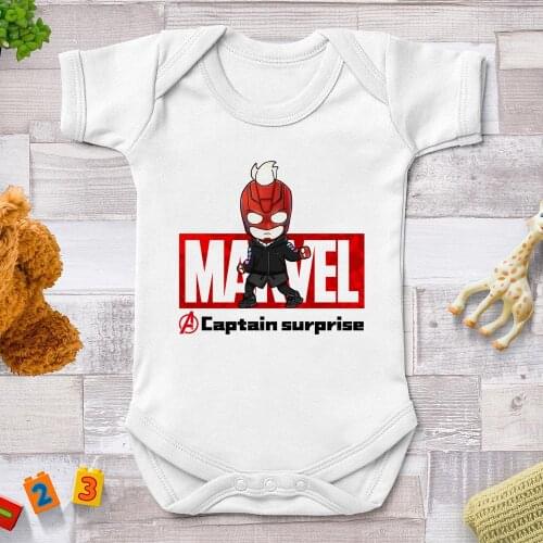 Marvel Cartoon Disney Baby Clothes Summer Short Sleeve New Fashion Baby Boys Girls Rompers Jumpsuits Newborn Unisex Infant Tops
