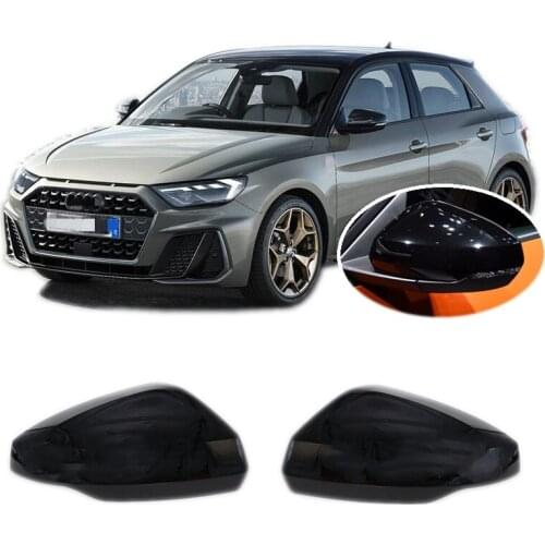 For Audi A1 GBA 2018 2019 2020 2021 Gloss Black Rear View Wing Mirror Cover Replacement Car Accessories