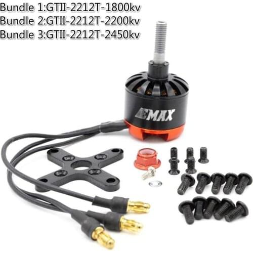 Emax GTII-2212T Brushless Motor 1800KV 2200KV 2450KV Threaded Shaft for FPV Drone RC Airplane