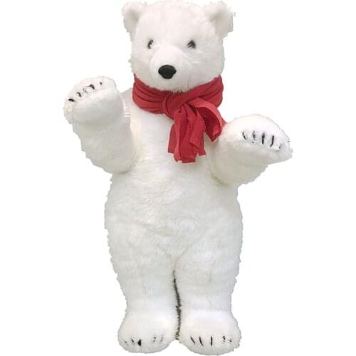 Fancytrader 28'' Big Fluffy Plush Polar Bear Toy Lovely Stuffed Anime Teddy Bear Doll Gift for Kids Home Decoration 70cm
