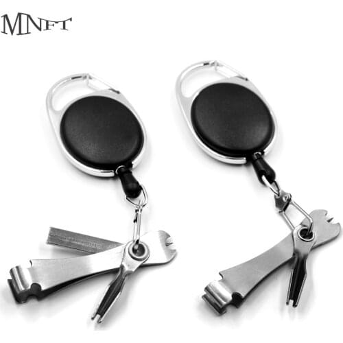 MNFT Fishing Quick Knot Tying Tool 4 in 1 Fly Line Clippers w/ Zinger Retractor Combo Fly Fishing Accessories
