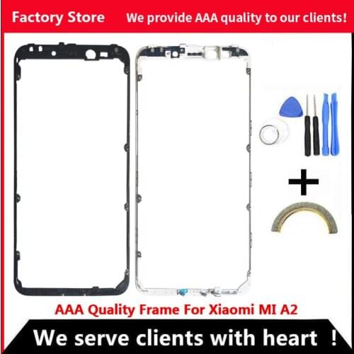 AAA Quality Middle Frame For Xiaomi MI A2 Middle Frame Housing Cover For XIAOMI MI A2 Plastic Frame