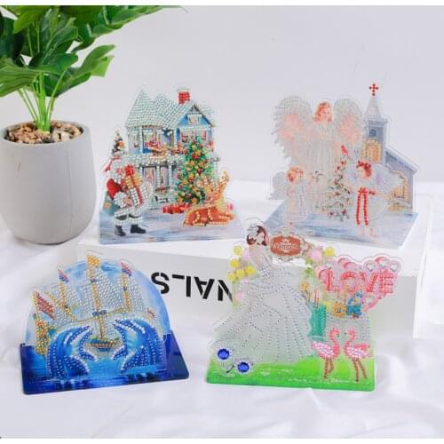 Full Drill Special Shaped 3D Acrylic Diamond Painting DIY Gorgeous Castle Cross Stitch Embroidery Needlework Ornament