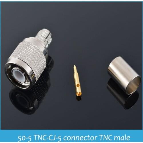 Sindax TNC connectors 50-5 TNC-CJ-5 connector TNC male adapter threaded needle RF adapter plug connector 10pcs/lot drop shopping